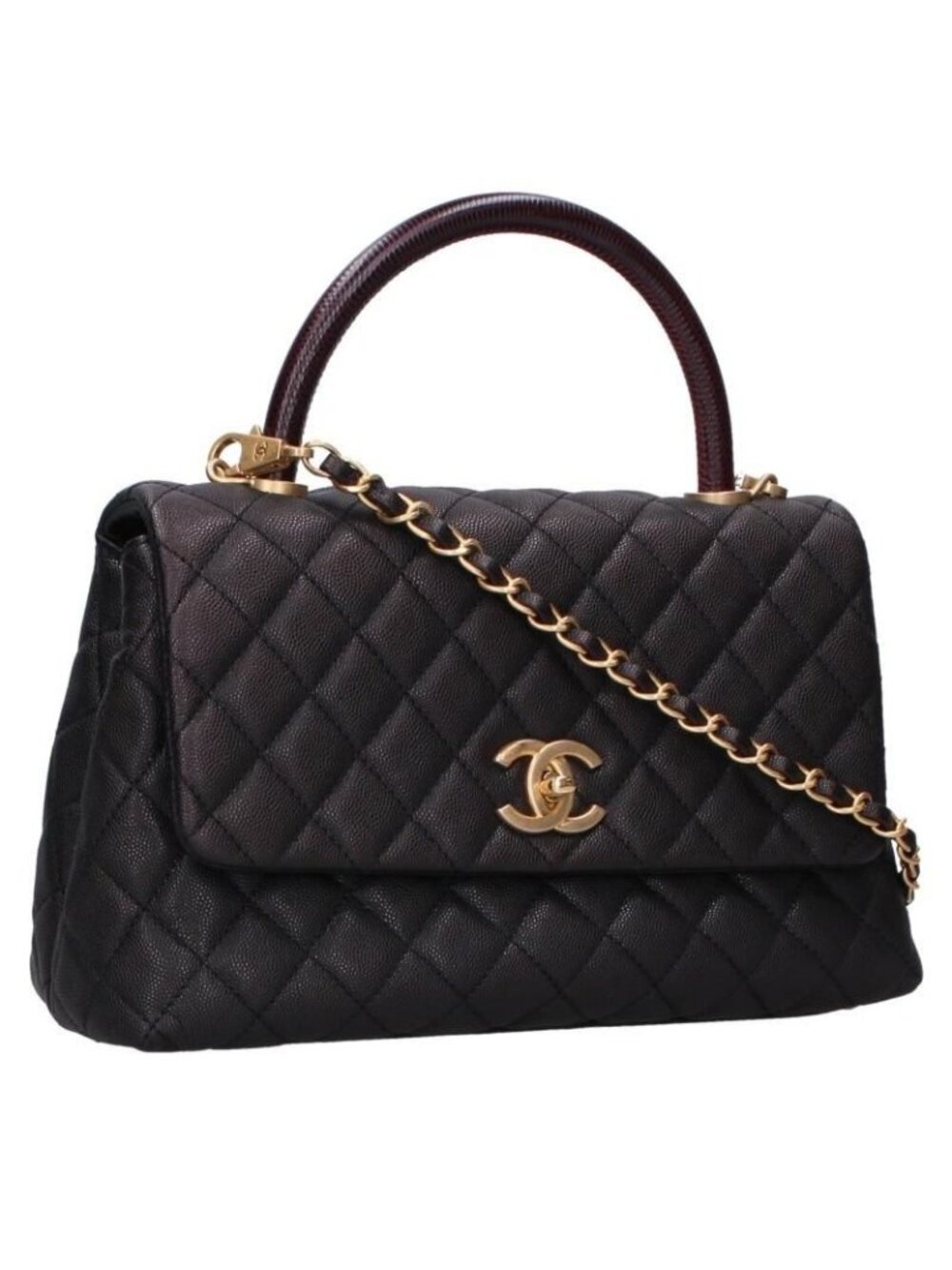 Chanel Coco Handle 29 Caviar Leather Chain Shoulder Bag 29